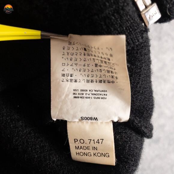 Patagonia Full-Zip Sweater Black Long Sleeve Pockets Knit Women's Size Medium - Picture 9 of 9